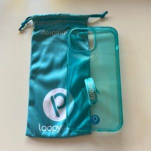 iPhone 12 Pro Max Loopy Clear Neon Blue Case